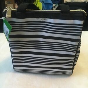 Kate Spade Black Stripe Lunch Bag